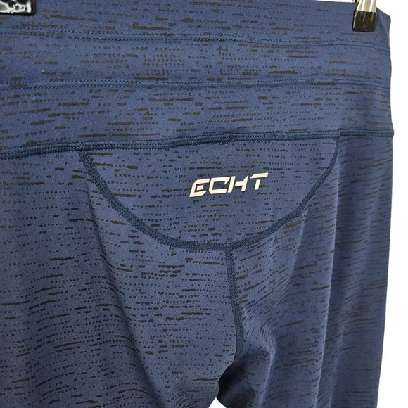 ECHT Women's High Rise Crop Tie Waist Leggings Size Medium Blue - Picture 5 of 7
